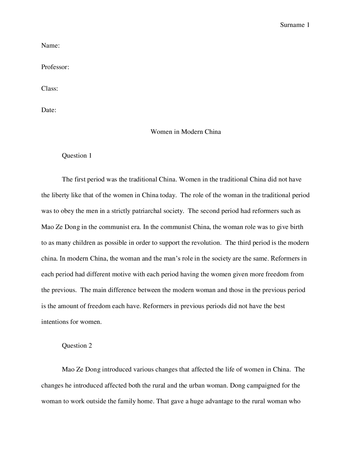 Preview image for Women in Modern China